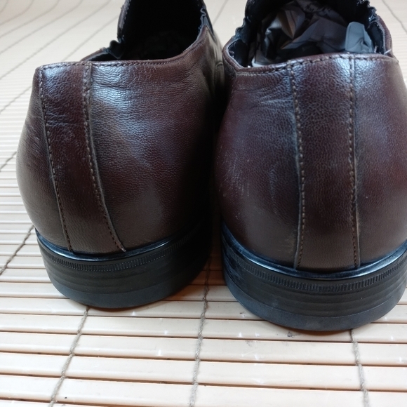 SANTONI Mens Dress Shoes Soft Brown Leather Casual Italian Slip On Loafer Sz 11D main image 10